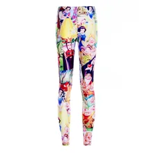 Эластичные повседневные штаны с 3D цифровой печатью Белоснежка и семь гномов узор женские Леггинсы 7 размеров одежда