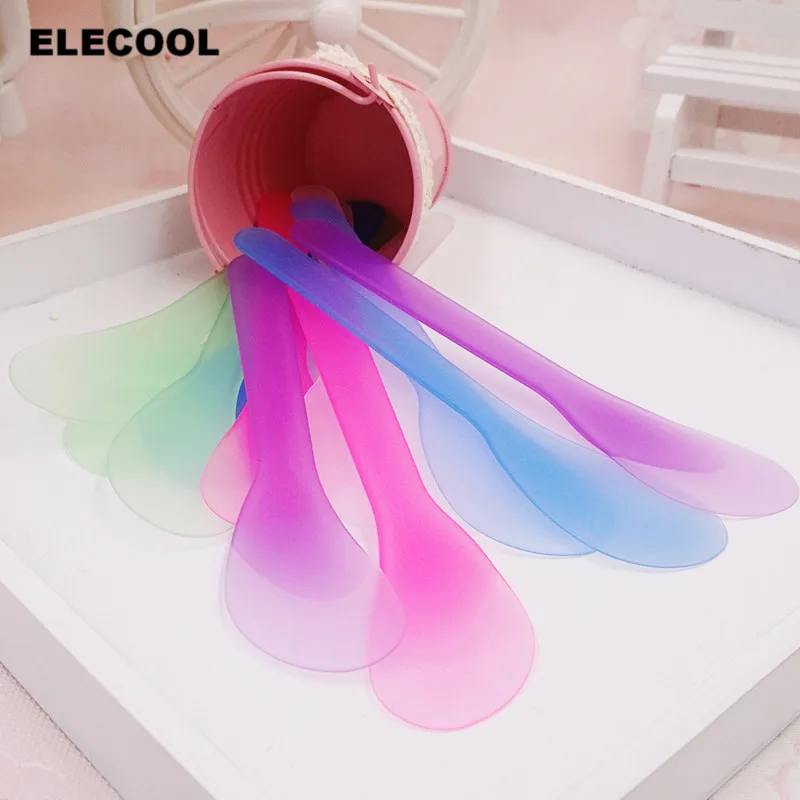 

ELECOOL 10pcs Facial Mask Mixing Spatulas Spoon Plastic Mashed Cream Skin Care Female Women Cosmetics Makeup Tool