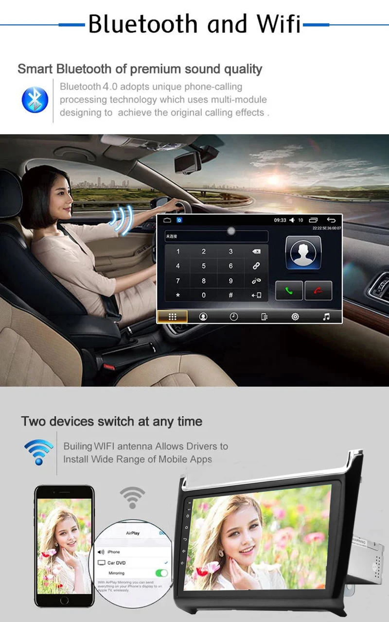 Top Android 8.0 car gps dvd radio multimedia player 1din 9 inch touch screen with RDS WiFi Mirror Link for Volkswagen polo 2015-2018 2