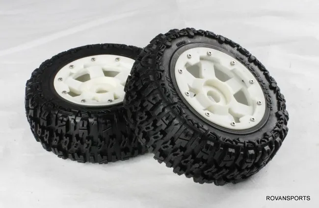 

baja front knobby tire set for 5T truck with high strength nylon hub 95071