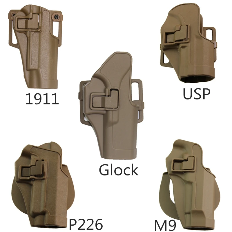 Охотничья кобура для правой руки пистолета Glock17 19/USP/Colt 1911/ M9/SIG P226 тактическая