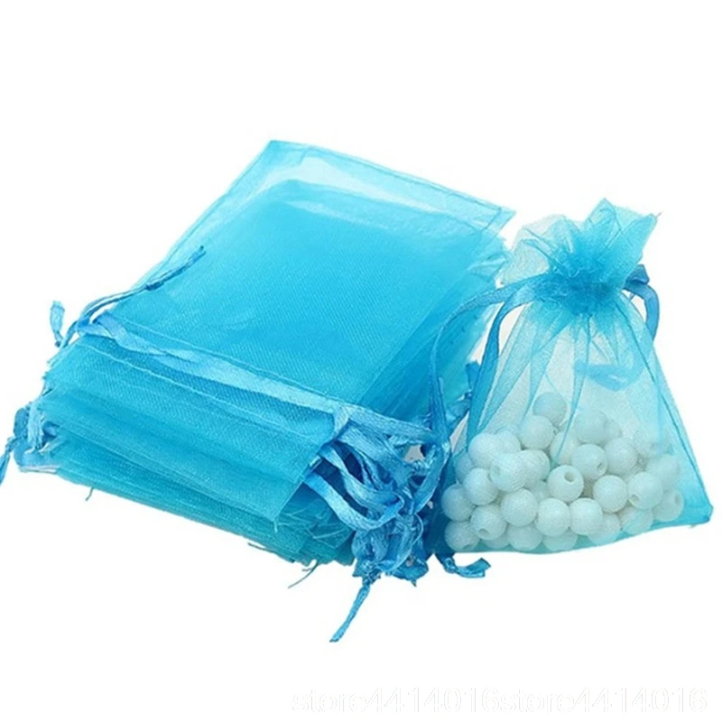 50 шт./лот 7x9 9x12 10x15 13x18 см сумки из органзы для упаковки ювелирных изделий украшения