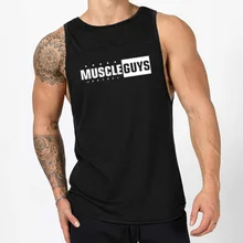 Muscleguys майка canotta для бодибилдинга Мужская Спортивная майка хлопковая рубашка без рукавов отрезная спортивная одежда