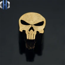 Punisher Skull Brass Knife Beads Pendant Rope Copper Knife Lanyard Fall Rope Outdoors Knife EDC Knife Pendant Multi Tools Beads