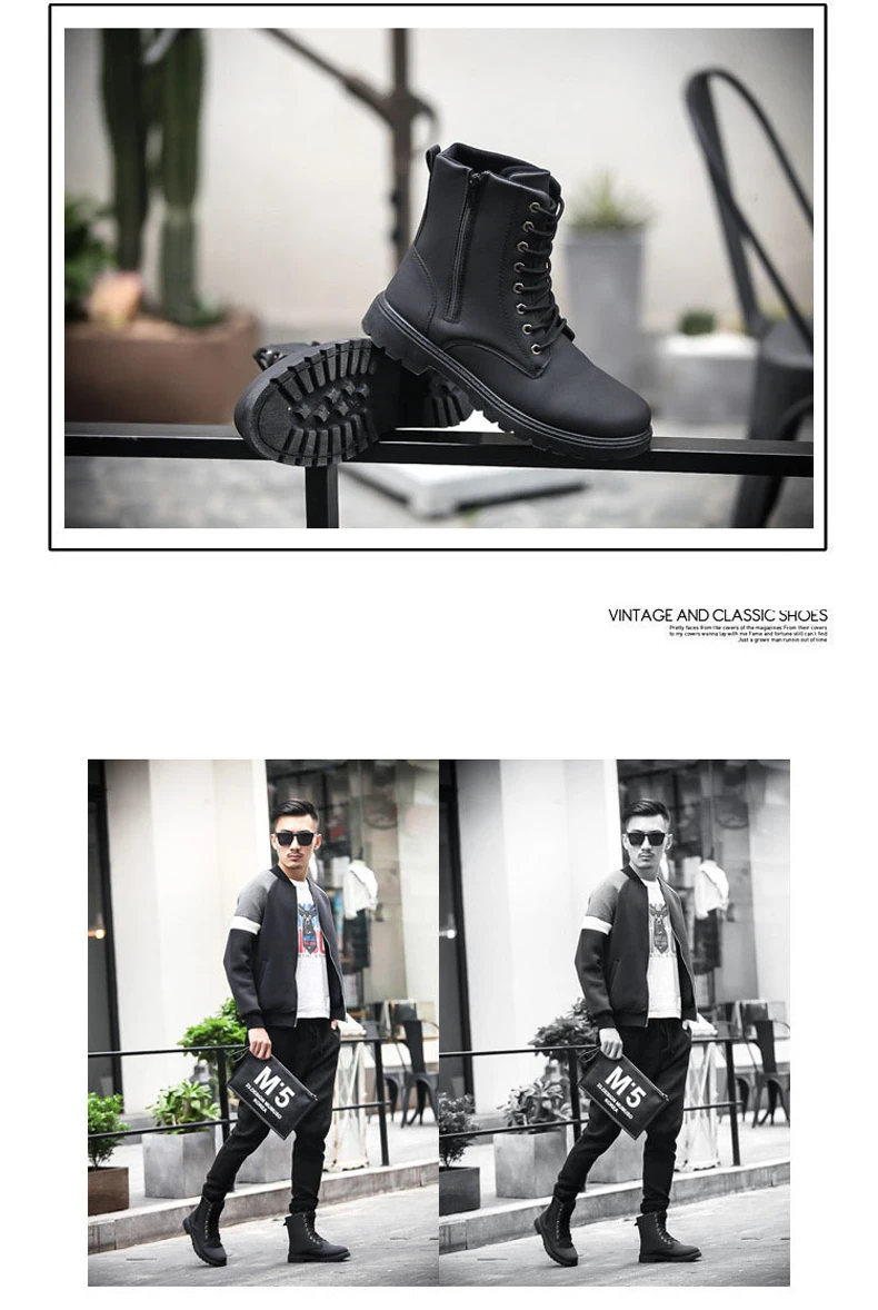 QFFAZ/мужские ботинки челси, модная обувь, Зимняя мужская обувь, кожаные зимние ботинки, меховая Уличная Повседневная обувь, мужская обувь на