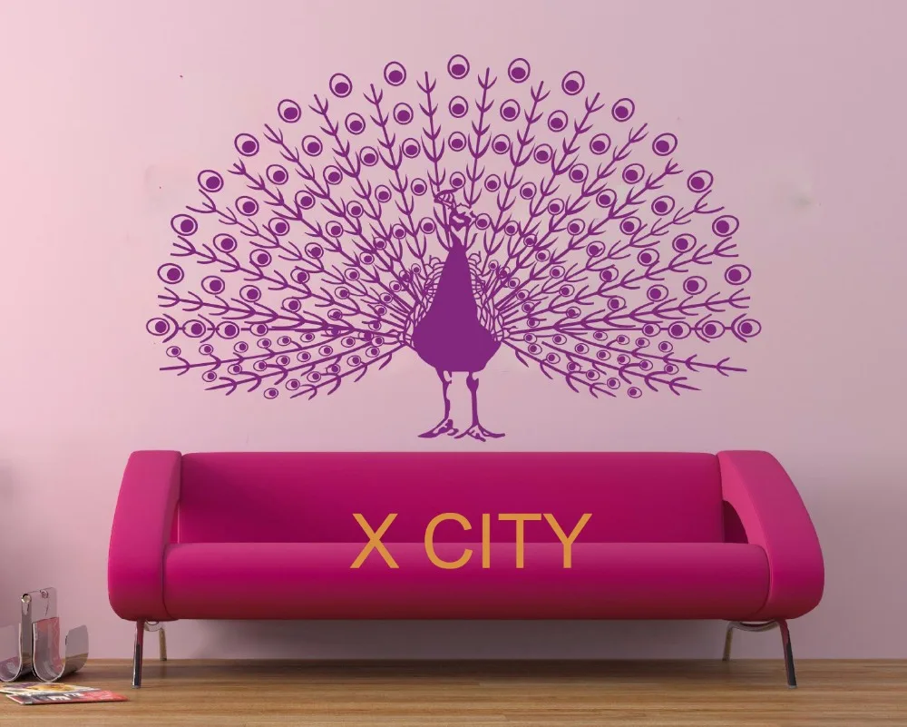 

Peafowl Dance Peacock Bird WALL ART GRAPHIC STICKER DIE CUT VINYL DECAL HOME BEDROOM DECOR STENCIL MURAL