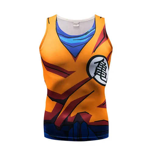 Фитнес Топы Для мужчин Для женщин аниме жилет Dragon Ball singlet Наруто Топ и футболка жилет Пуловер с рисунками из мультфильмов Бодибилдинг ZOOTOP - Цвет: BX001