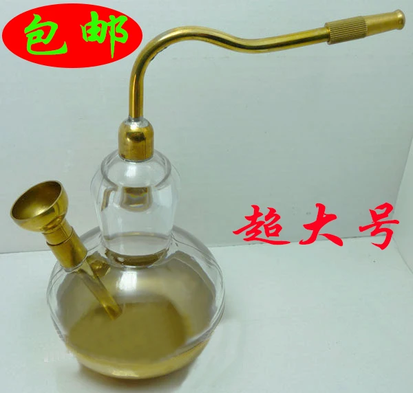 

Super cool Ye gourd hookah hookah pipe type water circulation pipe filter bag mail transparent copper