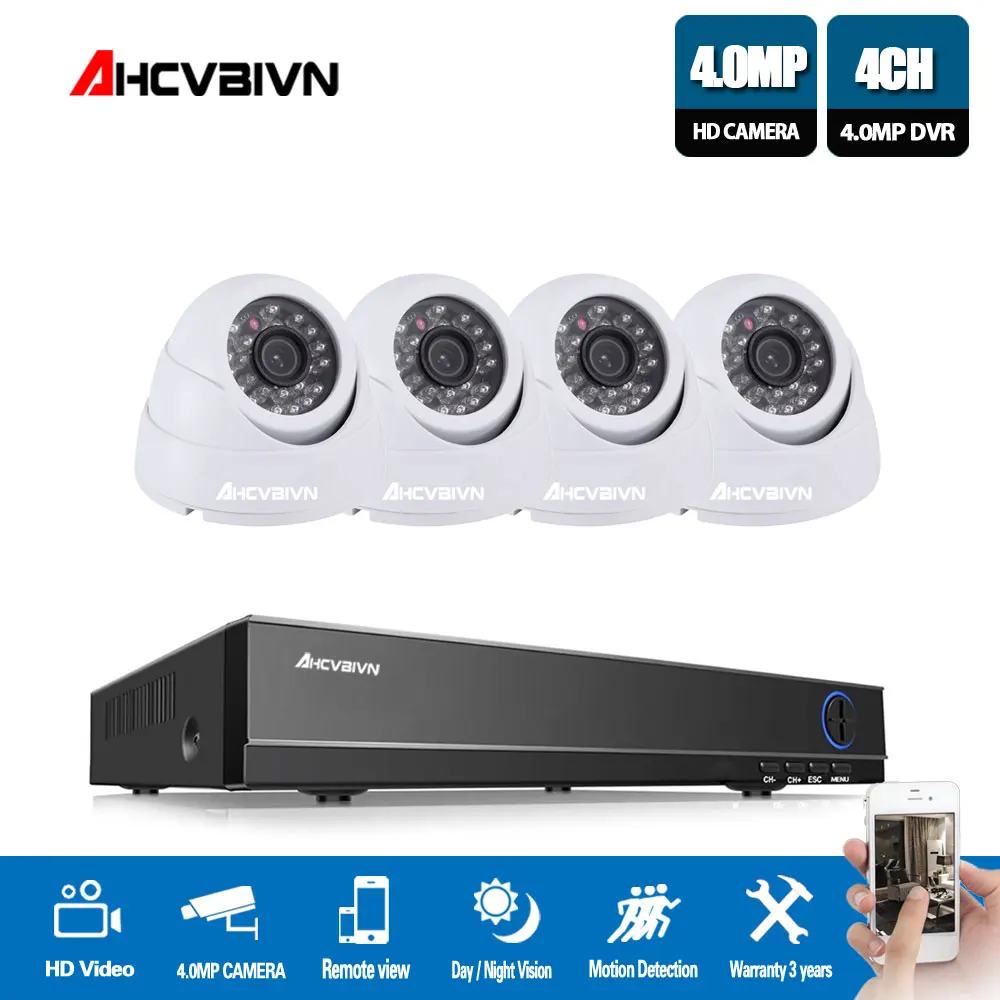 

4 CH Security Camera System CCTV System DVR Security System 4CH 4 x 4MP Security Camera 4.0mp Camera DIY Kits