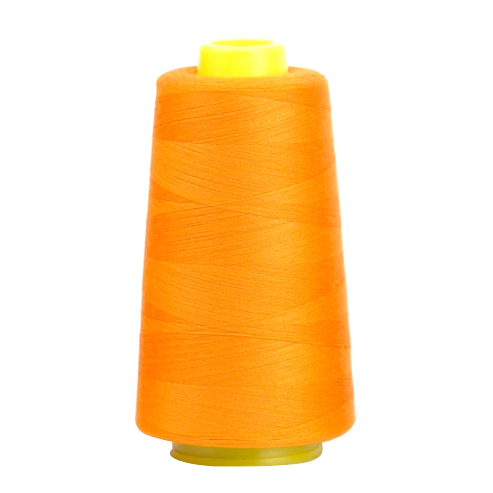 Вязание 40/2 стежка хлопок оверлок нитки швейная ручная строчка катушки сверхмощный - Color: Orange
