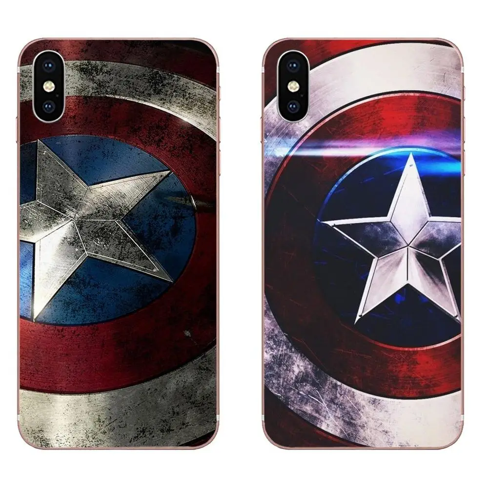 

Hero Captain America Shield Pattern Brilliant For Xiaomi Redmi Mi Note 7 8 9 SE Pro Lite Go Play Soft Cell Phone Case Cover