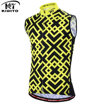 

KIDITOKT Summer Quick-Dry Sleeveless Cycling Jersey Pro Mountain Bicycle Cycling Clothing Racing Bike Sportswear For Men