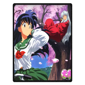 

New Customized Soft Warm Blanket Coral Fleece Throw Travel Blankets Inuyasha Printed Kids Baby Blanket