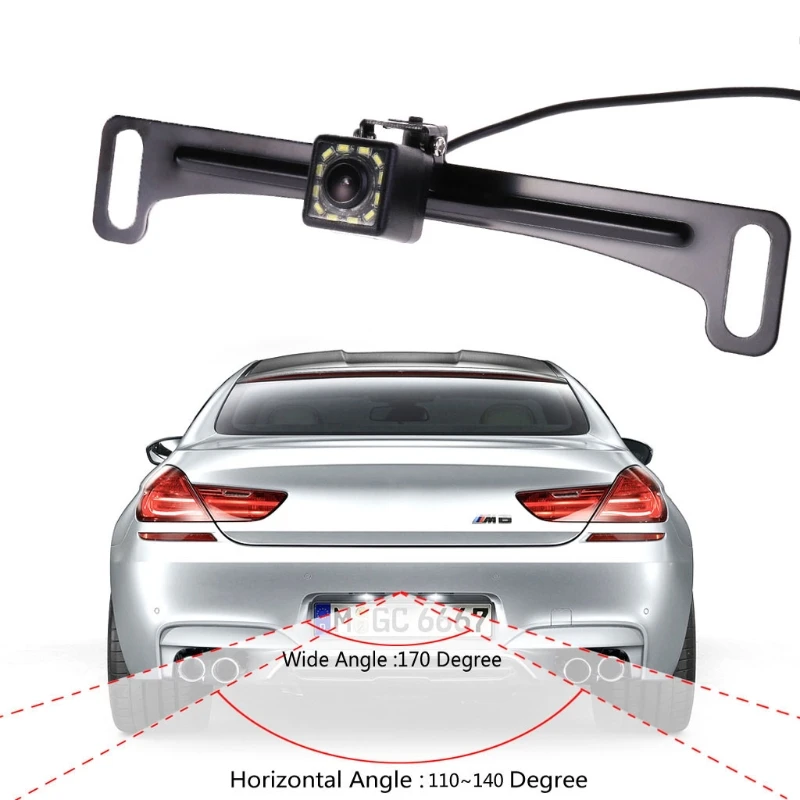 

Drop Ship Car Rear View Camera Reverse Backup Camera License Plate 12 IR LED Night Vision