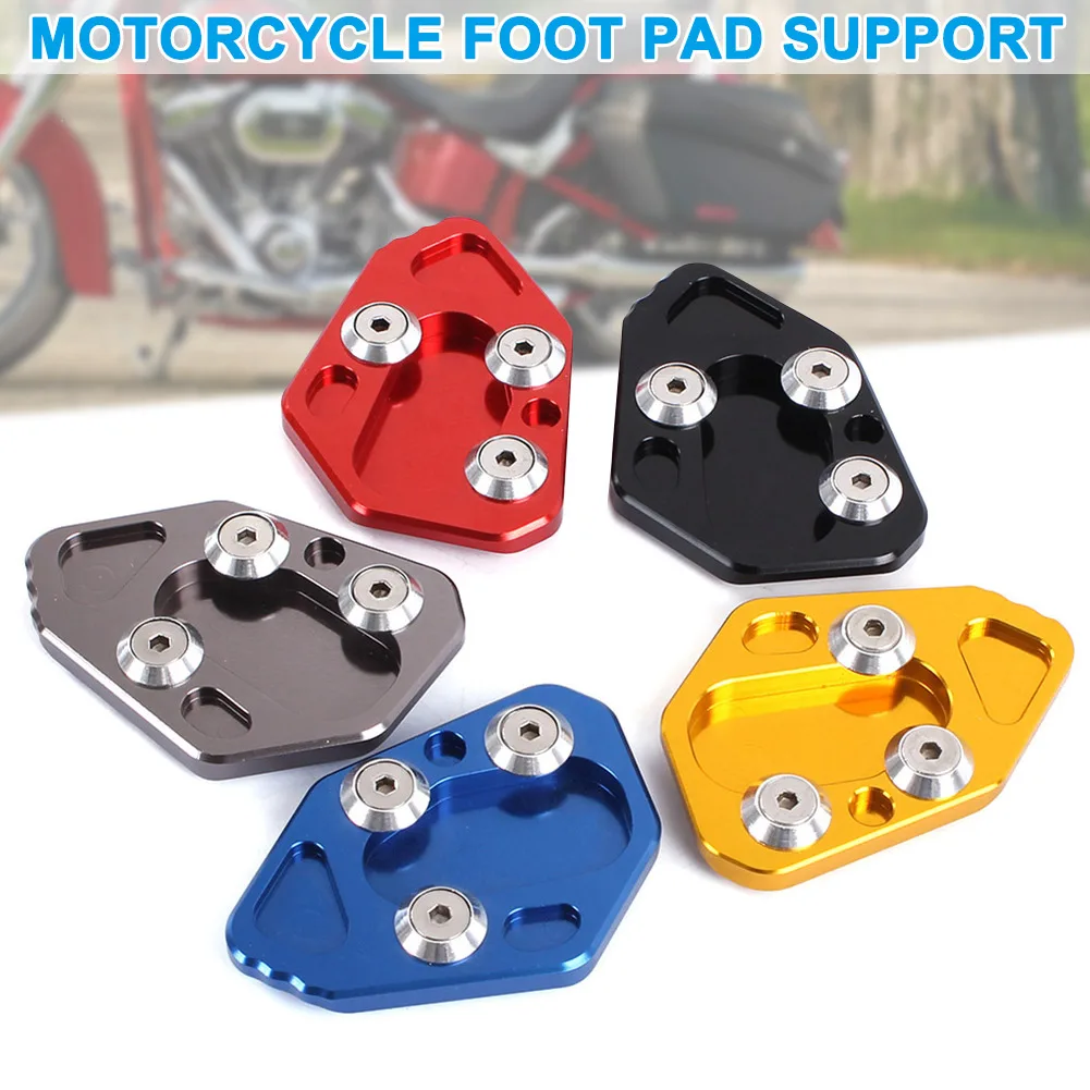 

Hot 1pc Motorcycle Kickstand Foot Side Stand Extension Pad Support Plate BX