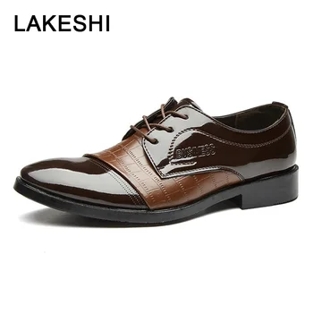 

Italian Genuine Leather Men Shoes For Formal Shoes Men Leather Oxford Round Toe Office Shoes Lace-up New Designer Dress Shoes