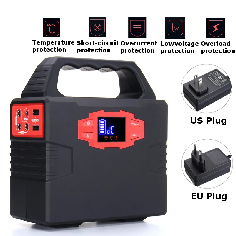 

150Wh 100W Portable Solar Generator Power Supply Energy Storage Home Outdoor Power Generation WIth Adapter Cigarette Lighter