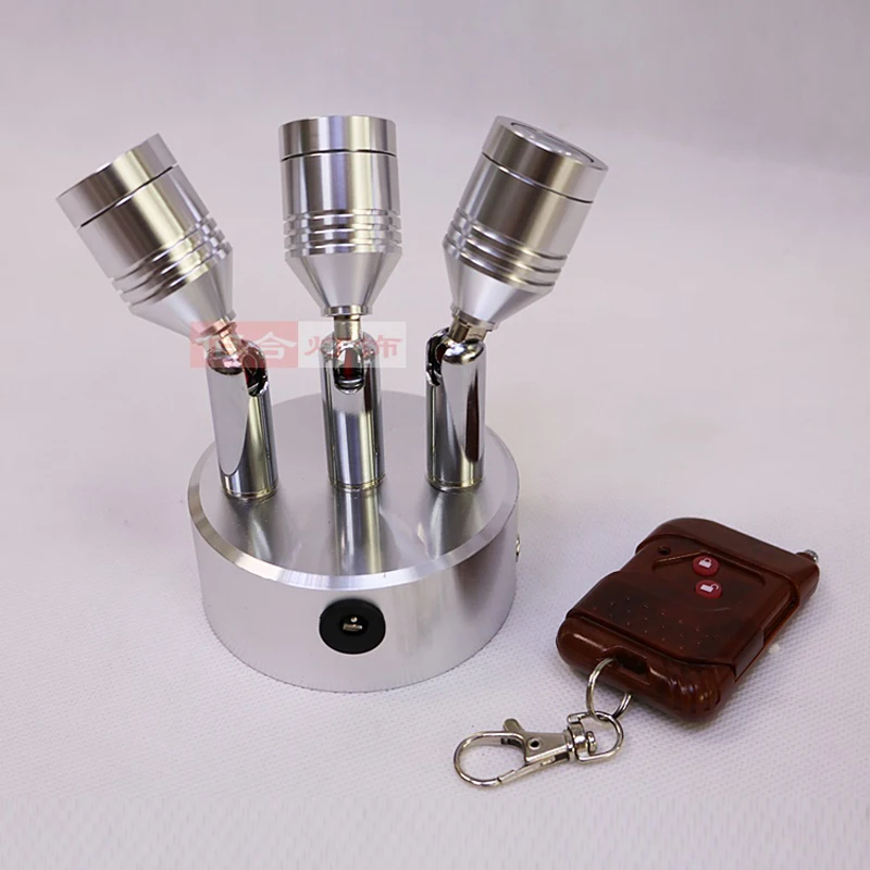 Remote control lamp rechargeable battery spotlight with power supply capable of absorbing