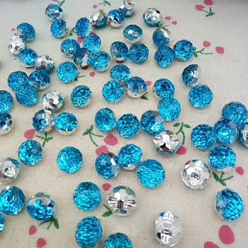 

HL 40pcs Blue Acrylic Buttons Apparel Sewing Supplies Garment Accessories DIY Crafts A265