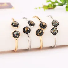 

2018 Jewelry design joker paua shell geometric circular opening women's bracelet Women's bracelet round bracelet gift