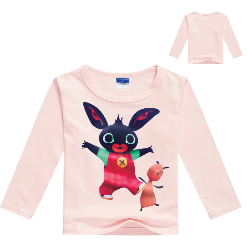 Детские толстовки с капюшоном свитера для мальчиков футболка с кроликом Bing топы с длинными рукавами для девочек, Детский свитер летняя одежда для детей 3, 4, 5, 6, 7, 8, 9, 10 лет