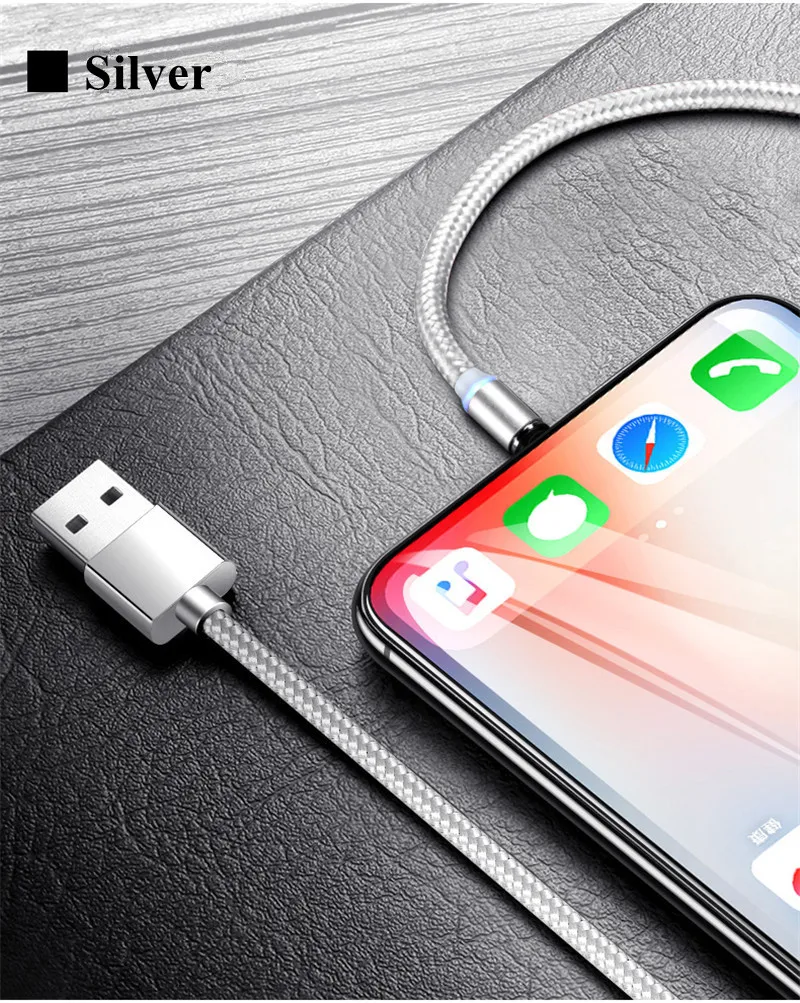 Светодиодный магнитный usb-кабель для зарядки кабеля USB type C Магнитный зарядный кабель для передачи данных Micro usb кабель для samsung Xiaomi huawei USB шнур