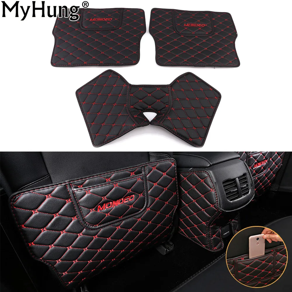

For Ford Mondeo 2013 To 2017 Car Armrests Kick Pad Armrest Protection Mat Cushion Rear Seat Anti-Kick Pad Car-Styling