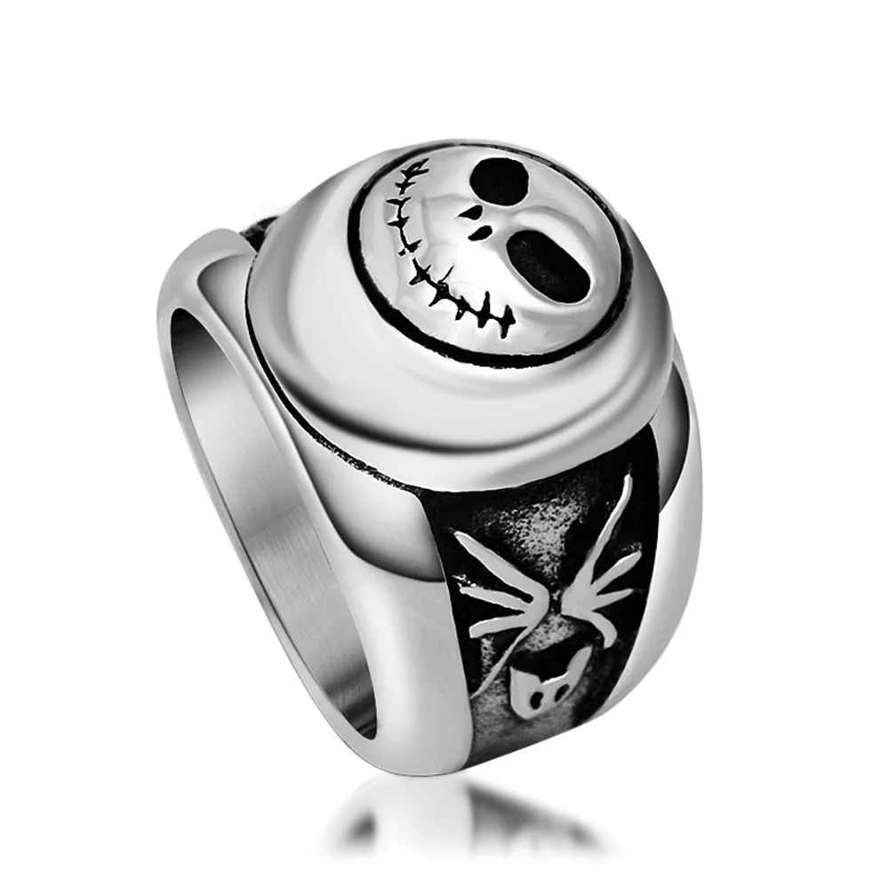 

1 Piece Jack Face Ring 316L Stainless Steel Titanium Men Ring Rock Pop Punk Fashion Jewelry SMR366