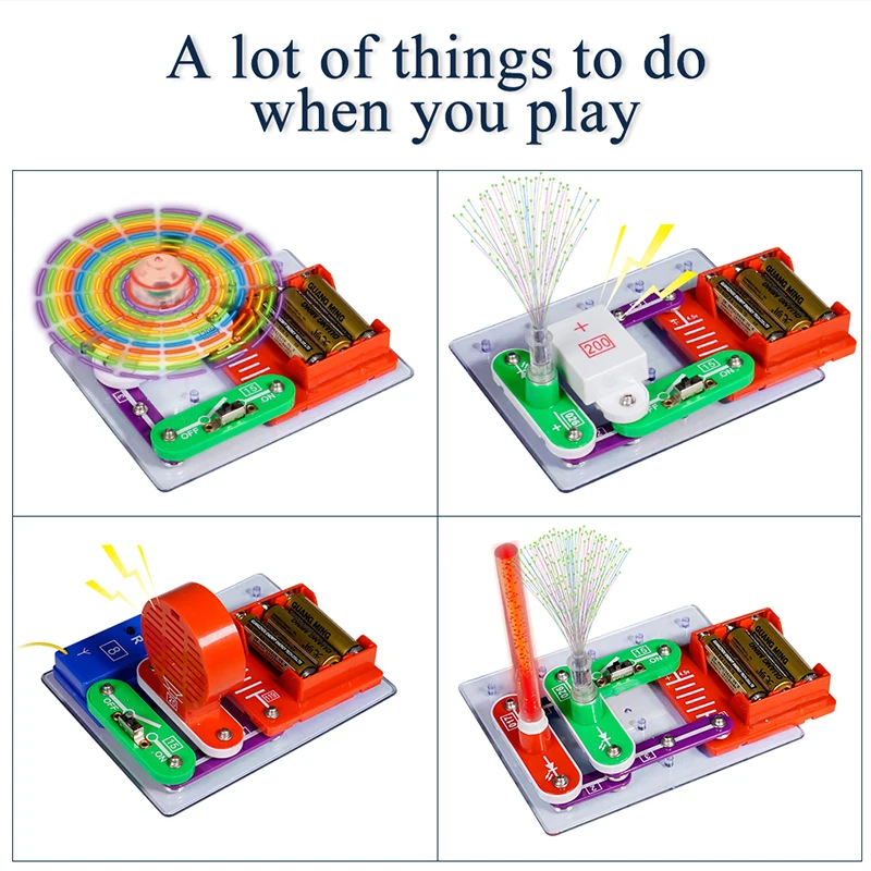 Best  Snap Circuits STEM Toys for Children Educational Learning Integrated Building Blocks Circuit Brick 