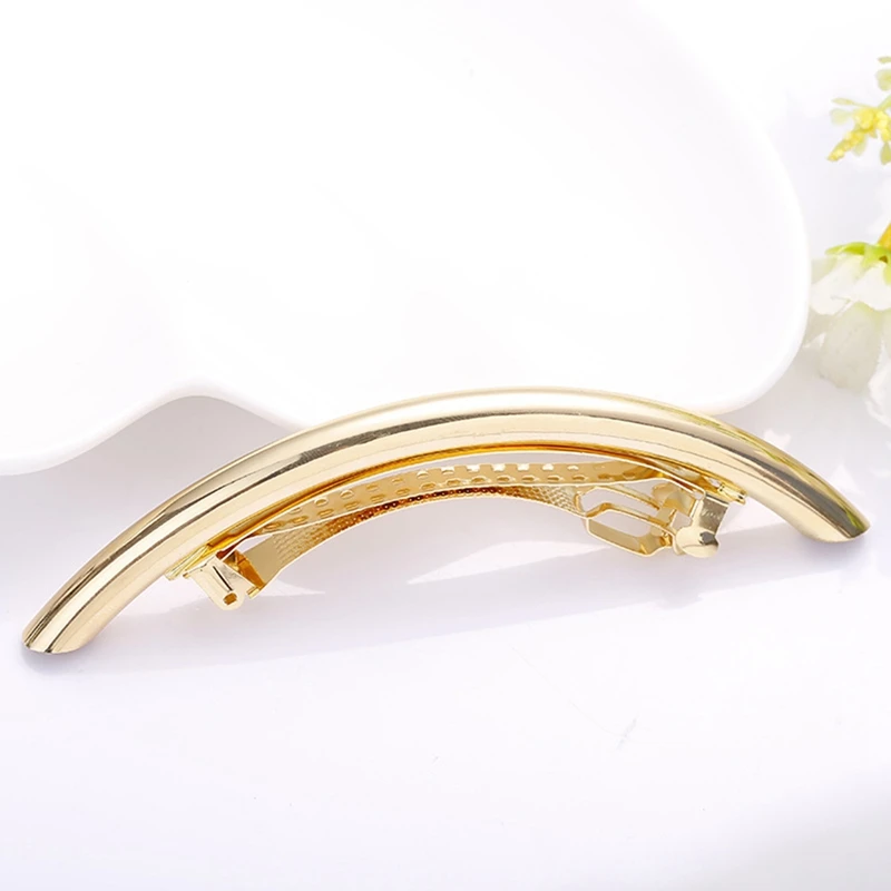 

Fashion Long Women Hair Clips Styling Metal Gold/Silver Plain Tube Big Hairpin Hair Accessories