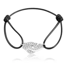 Франция популярные ювелирные изделия 925 стерлингового серебра браслет наручники для мужчин и женщин с веревкой Циркон Серебряный кулон браслет для мужчин