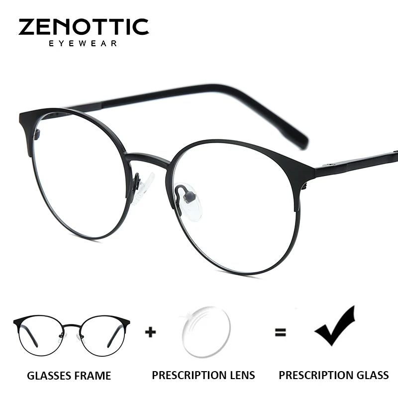 Круглые очки zenotic для женщин коррекции близорукости в стиле ретро фотохромные с