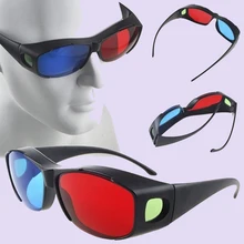 1 pçs quadro preto vermelho azul 3d óculos para o jogo dimensional do filme dvd da tevê de anaglyph