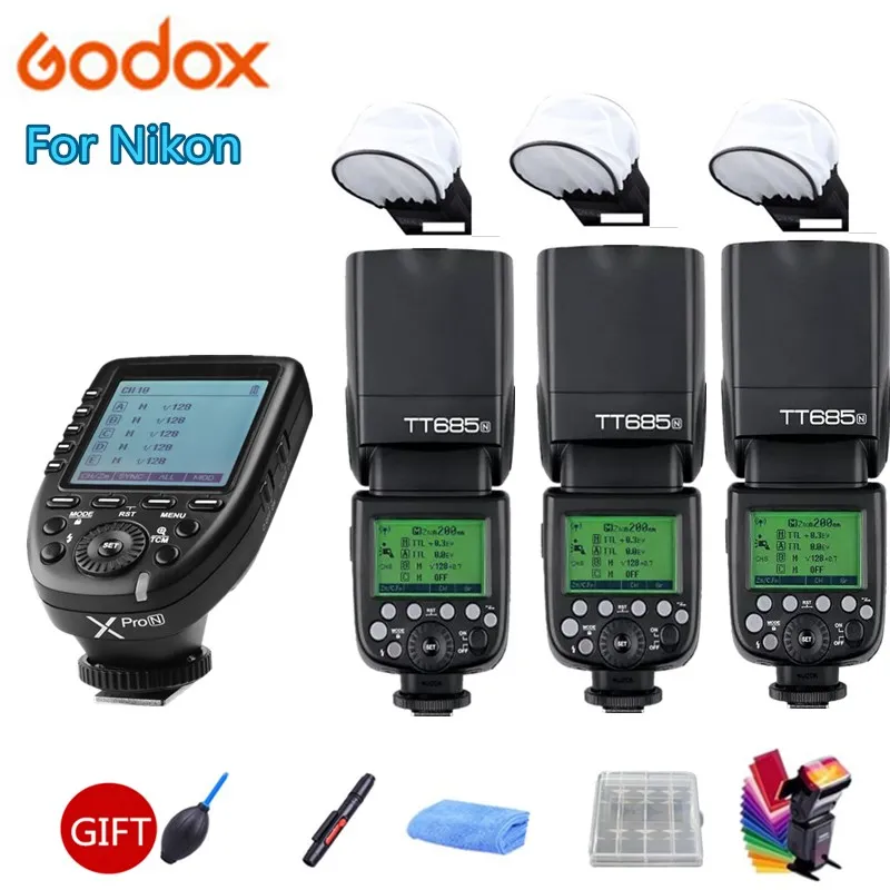 Вспышка для камеры Godox TT685-N 2 4G HSS i-TTL GN60 Беспроводная вспышка + передатчик триггера