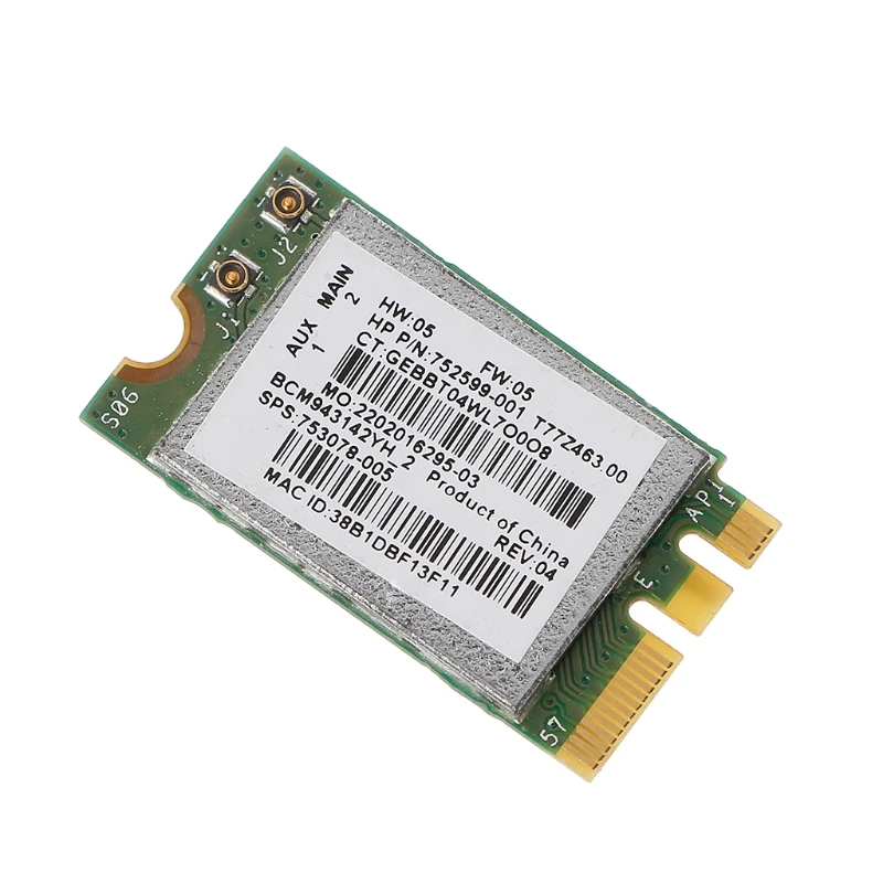 1 BCM943142Y 802.11b/g/n Bluetooth 4,0 WLAN 150 Мбит/с NGFF беспроводная Wifi карта NGFF(M.2) интерфейс