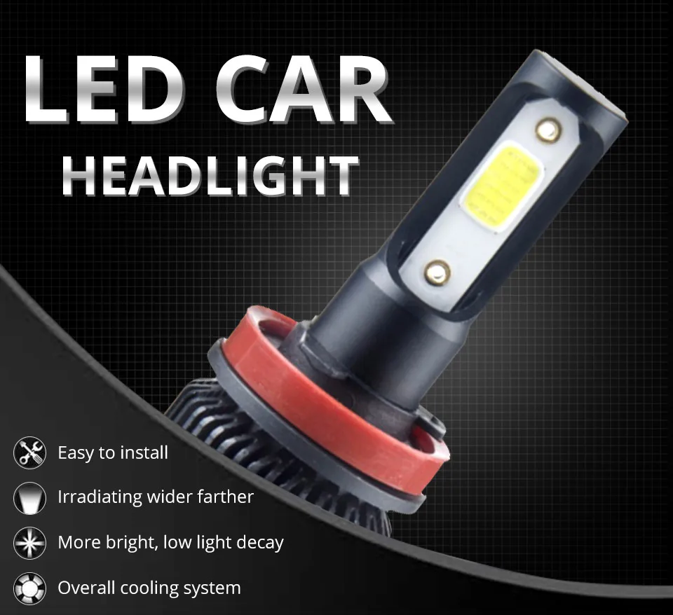 Aceersun LED truck Fog light 24V 8000lm COB Chip 72W LED H1 H7 H11 H8 9005 9006 IP67 waterproof IP67 anti-fog 4300K 6500K (1)
