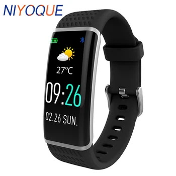 

NIYOQUE Fitness tracker Waterproof Smart Bracelet Heart Rate Monitor Blood Pressure Sport Clock Colorful Touch Screen For Phone