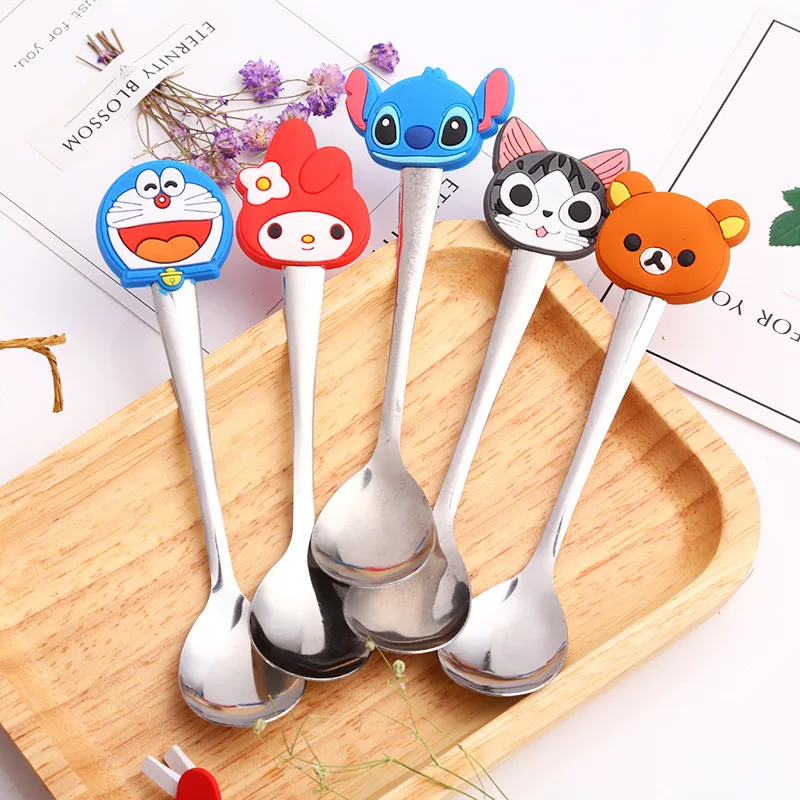 

Cartoon Cute Animal Stainless Steel Tea Coffee Spoon Kitchen Tableware Talheres Colher Cucharas Jantar For Kids
