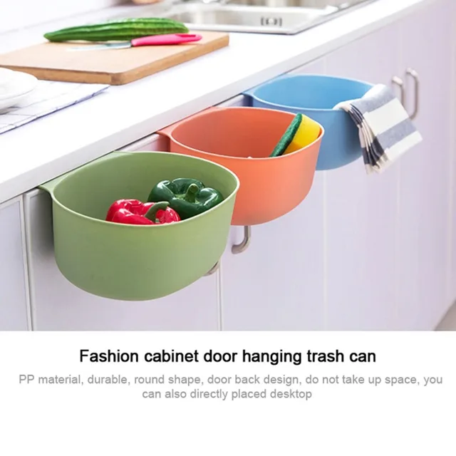 Best Price European Style Home Kitchen Cabinet Cupboard Door Back Trash Container Hanging Design Trash Garbage Bin Home Kitchen Storage Box