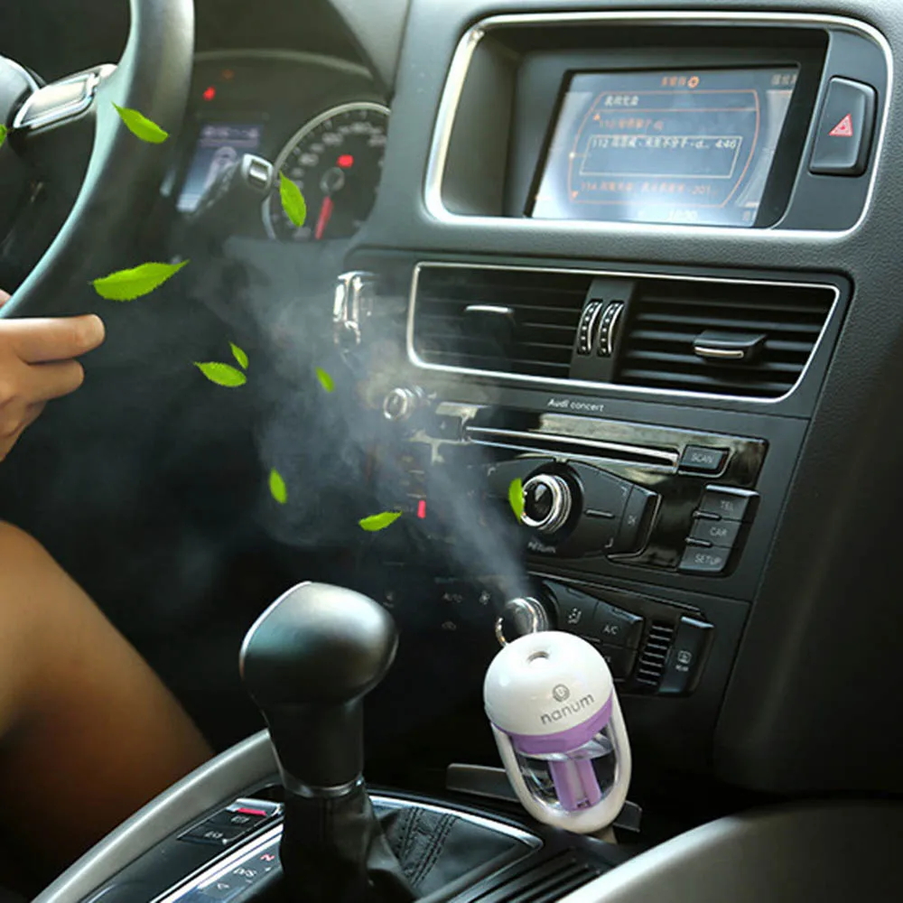 

Car Humidifier Mini 12V Car Humidifier 50ml Air Purify Aromatherapy Car Air Freshener Essential Oils Diffuser for Car