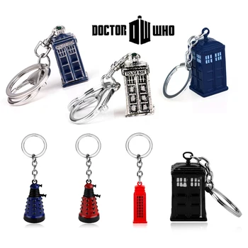 

Doctor Who Key Chains TARDIS Keychain Chaveiro Car Keyholder Movie Jewelry Handmade Trinket Key Ring Souvenir