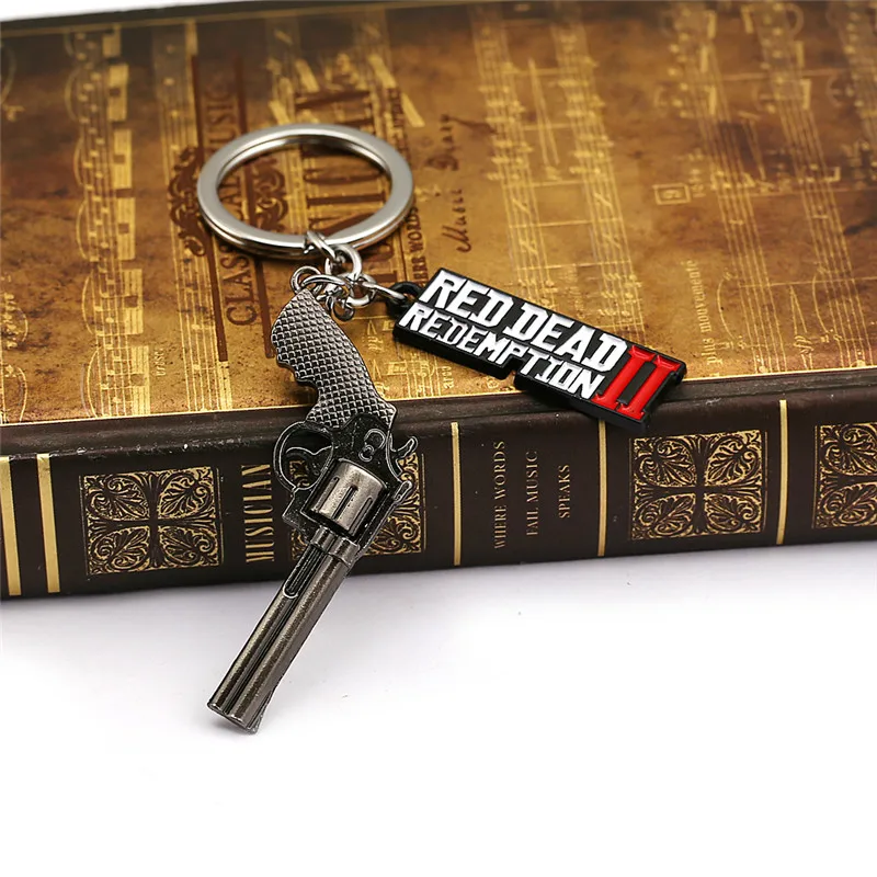 New Game Red Dead Redemption 2 Keychain Metal Key Ring Chain 3D Gun For Men Car Women Bag Jewelry Souvenir Chaveiro llaveros HTB1Rc7RaO6guuRjy0Fmq6y0DXXaD - New Game Red Dead Redemption 2 Keychain Metal Key Ring Chain 3D Gun For Men Car Women Bag Jewelry Souvenir Chaveiro llaveros