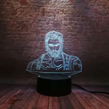 

Luminous Avengers Heros Figma Model 3D Illusion LED Nightlight 7 Colors Flashing Light Captain America Figure Toys