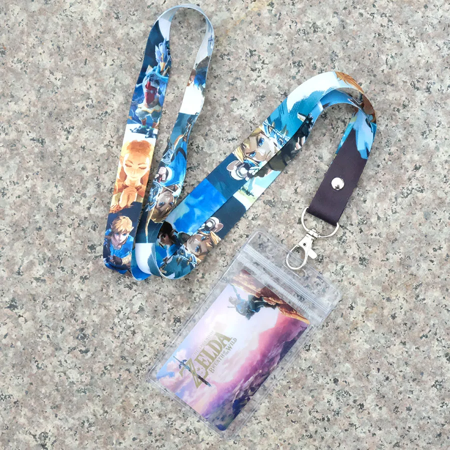 

Breath Wild Sheikah Slate Phone Rope Strap Lanyard Keychain ID Credit Card Holder Plastic Protector Case Cover Sleeve