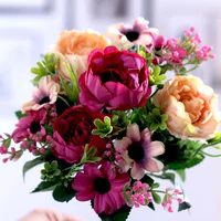 30cm High Quality Peony Flowers Silk Artificial Bouquet Babybreaths Accessories DIY Small Fake Daisy Flowers Wedding Home Decor - Image 6