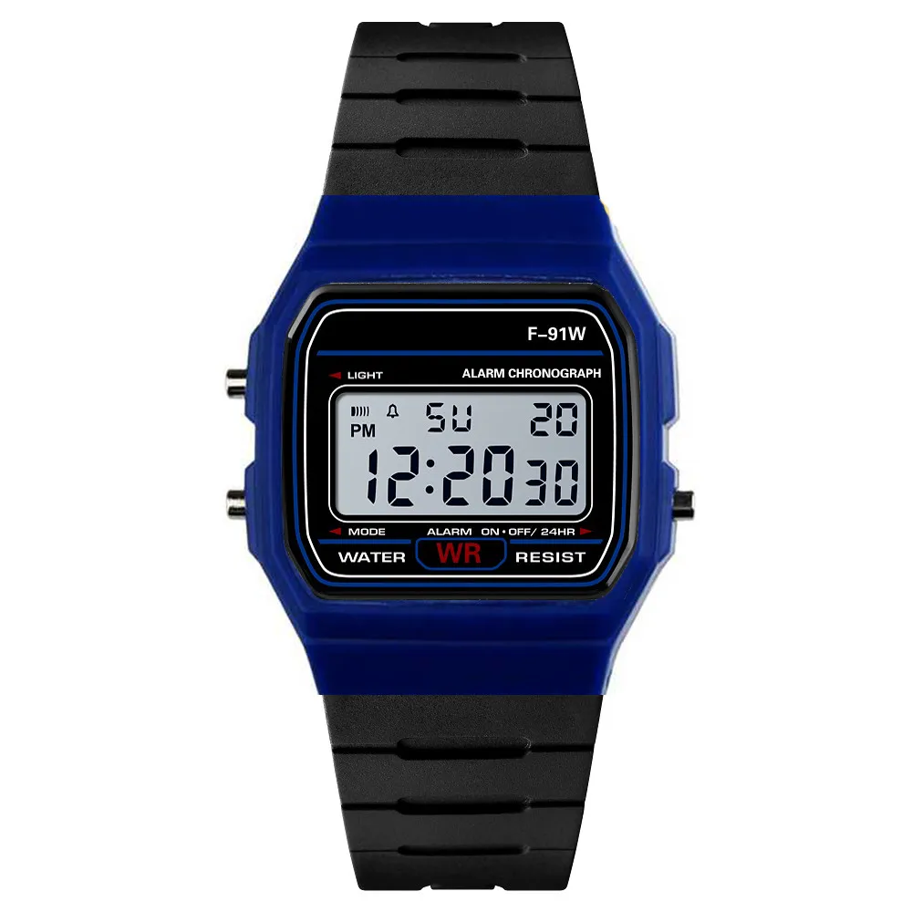 Мужские аналоговые цифровые военные армейские спортивные светодиодный водонепроницаемые наручные часы Роскошные мужские часы спортивные электронные часы - Color: Blue