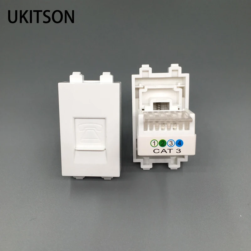 Экструдирующий провод CAT3 RJ11 телефонные модули 23x36 мм телефонная розетка для