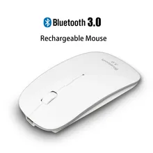 Uhuru Rechargeable USB Bluetooth 3.0 Mute Noiseless Mouse Optical Mouse with 1200DPI for PC, Laptop