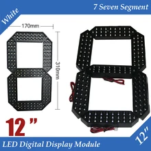 10 шт./лот 1" белый цвет Открытый 7 Seven сегмент светодиодный цифровой номер модуль для газа цена светодиодный дисплей модуль
