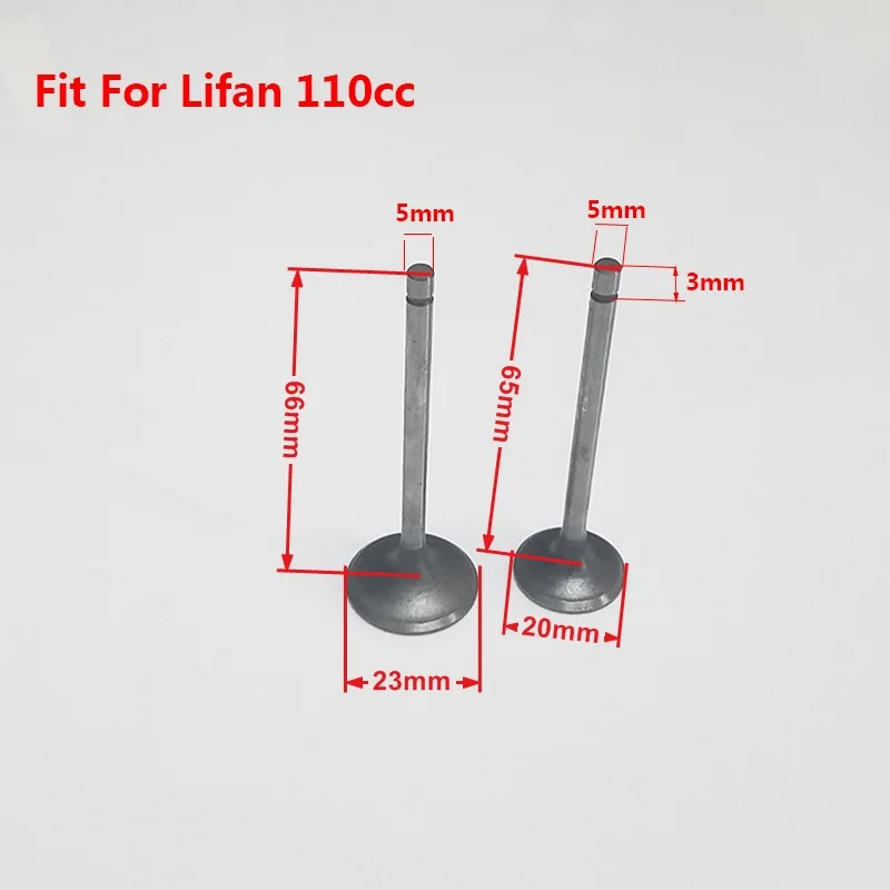 

Motorcycle Intake Valve and Exhaust Valves Set Fit For Lifan 110cc 125cc 140cc 150cc Motocross ATV Quad Bike